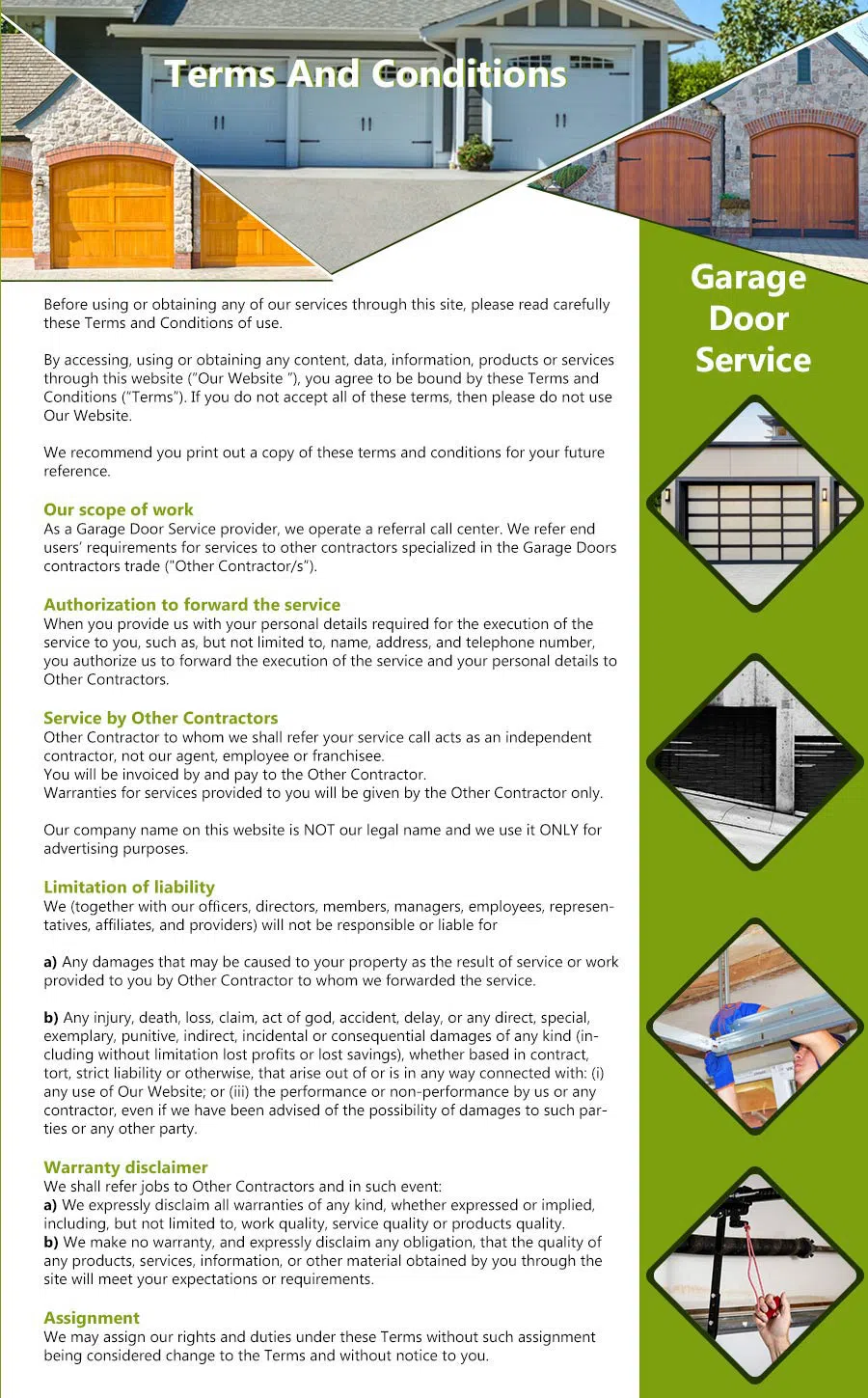 Galaxy Garage Door Service San Antonio, TX 210-245-6655 - terms5